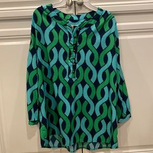 Banana Republic spiral blouse Medium Petite